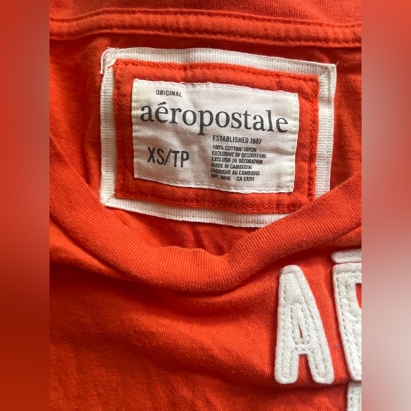 Y2K Aeropostale embroidery logo graphic tee long sleeve - Picture 6 of 10